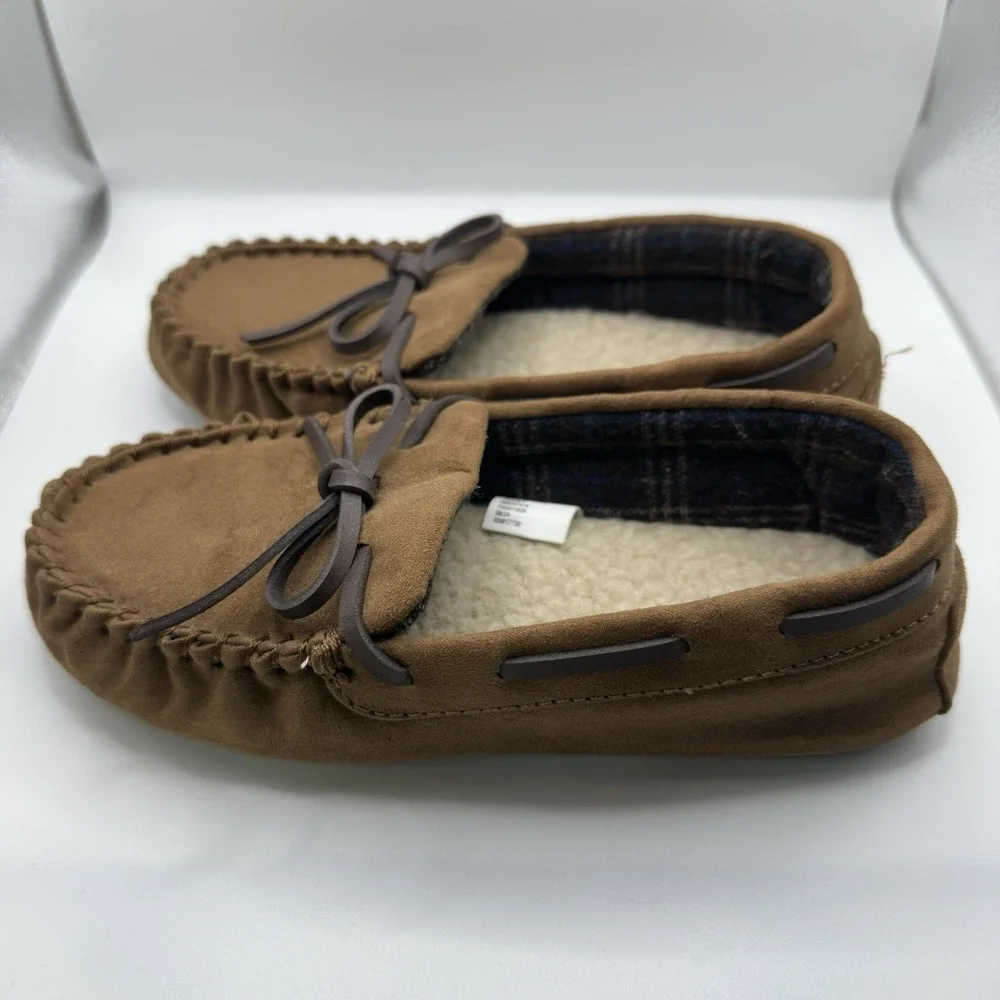 Cat & Jack Boys Youth Lionel Moccasin Slippers Kids size 13